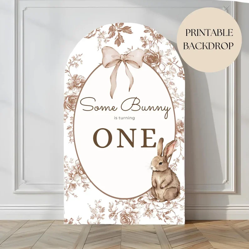 Mehofond Some Bunny Is Turning One Arch Background Newborn First Birthday Party Decor Balloon Backdrop Rabbit Photo Backdrop