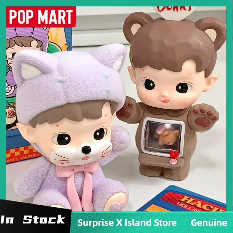 POPMART Asli Haipupu Rolling Time Machine Series Blind Box Figur Model Ornamen Meja Lucu Mainan Kotak Misteri Hadiah Ulang Tahun