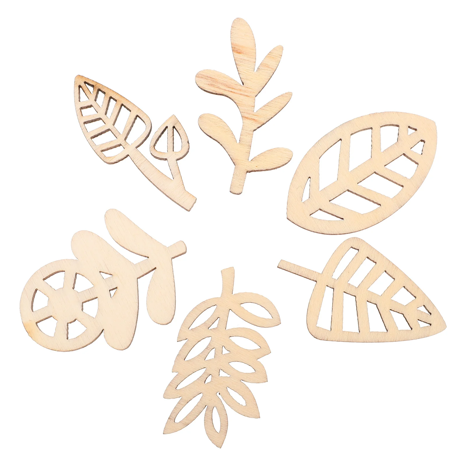 ชิ้นไม้ดีไซน์ 100 ชิ้น ไม้ธรรมชาติแบบไม่ผ่านการตกแต่ง สำหรับเด็ก งาน DIY ระบายสี วาดภาพ งานฝีมือ แขวนผนัง ของตกแต่งบ้าน