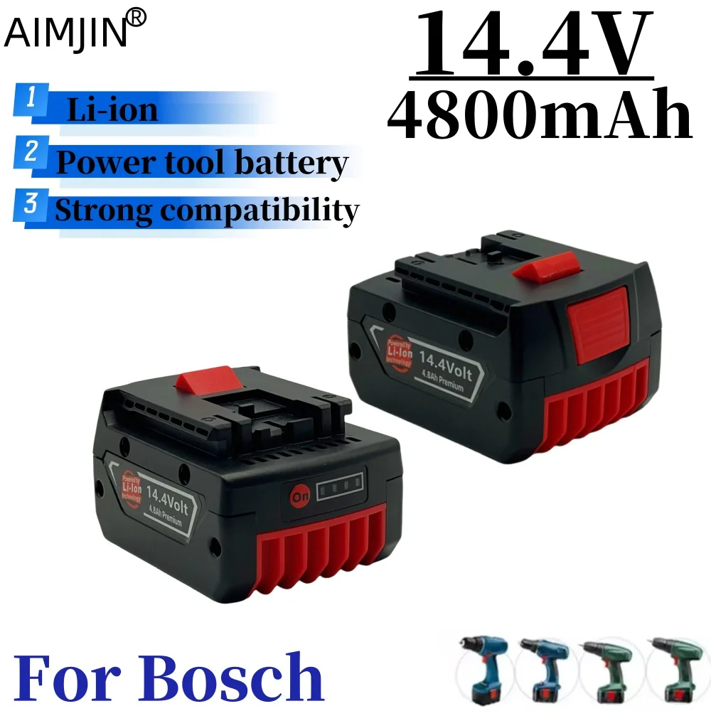 For Bosch 14.4V 4800mAh Rechargeable Lithium ion  Battery BAT607G BAT614 BAT614G Electric Tool Replacement Battery