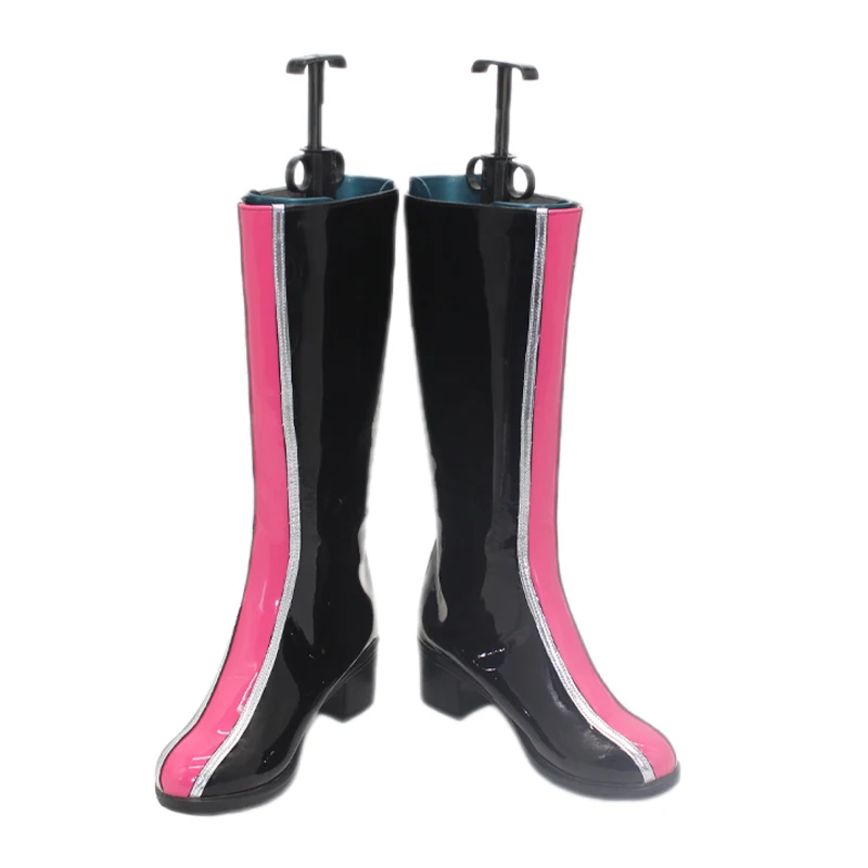 Anime Film Dämon Hunters Rumi Cosplay Schuhe Stiefel Schwarz PU Leder Stiefel Für Frauen Männer Halloween Karneval Party Requisiten Jede Größe
