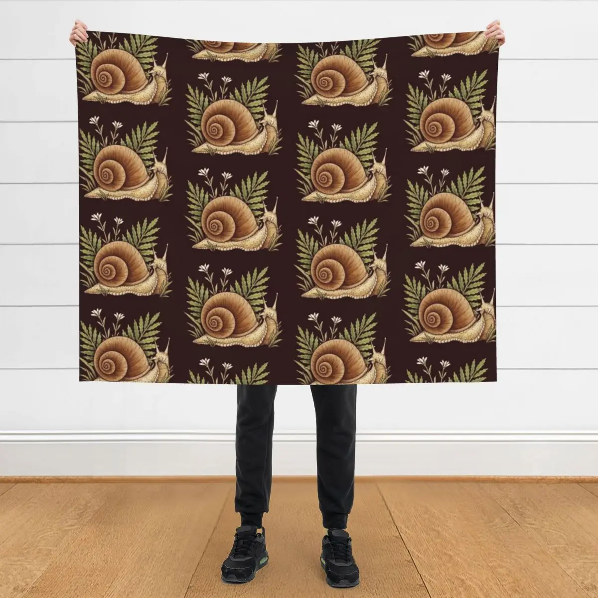 

Snail with plants Throw Blanket Luxury Thicken warm for winter Beautifuls Furrys Blankets