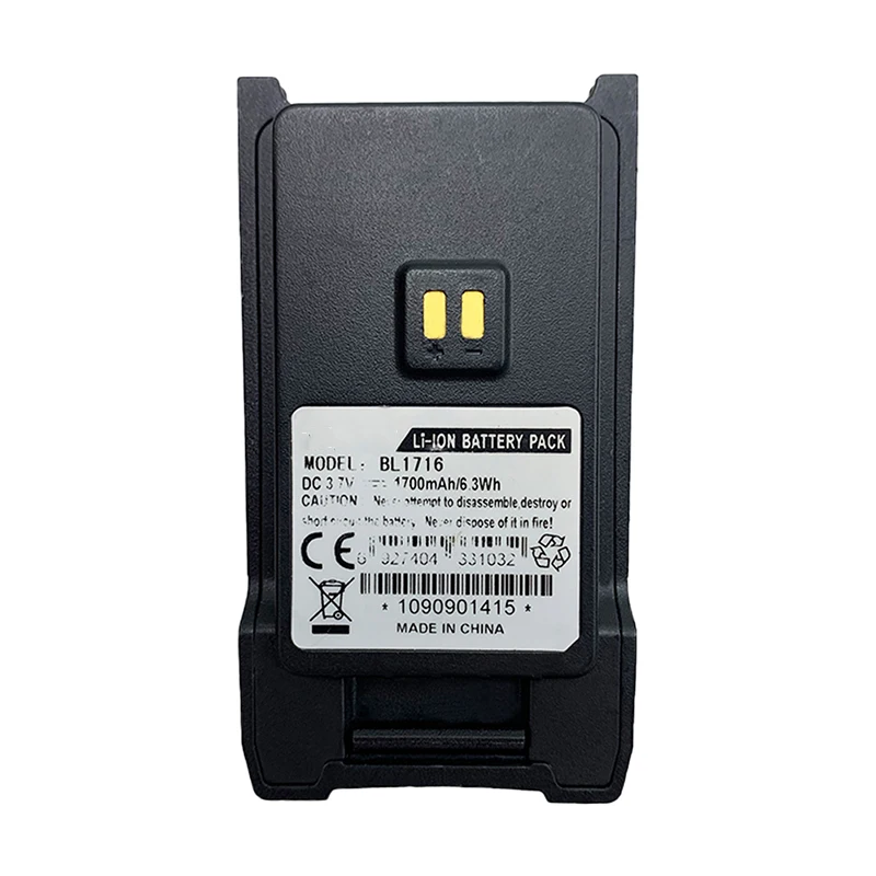 

BL1716 for HYT TC-310 Two Way Radio Battery UC1716LI 3.7V 1700mAh Li-Ion Battery