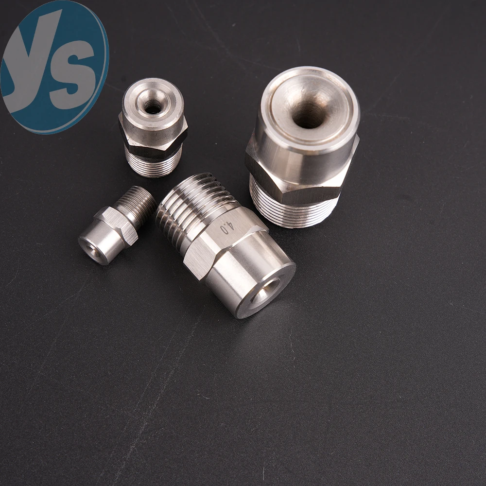 1/8 "1/4" 3/8 "1/2" BSPT 304 الفولاذ المقاوم للصدأ BBW زاوية واسعة كامل مخروط المياه النفاثة رذاذ فوهة 1 قطعة