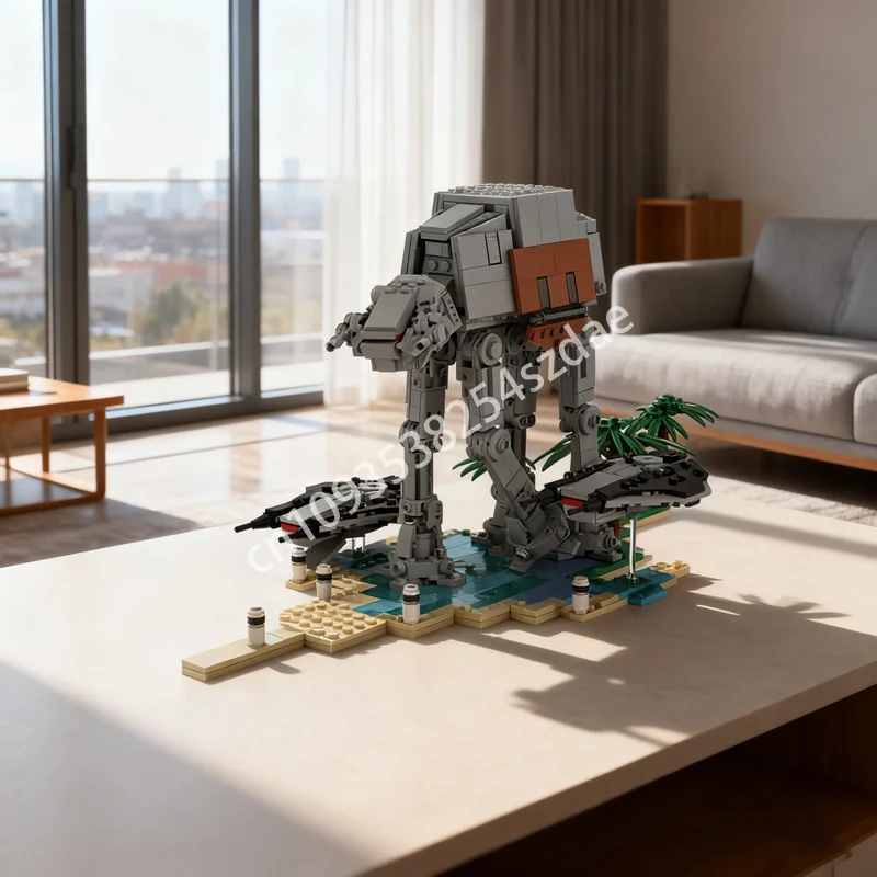 

1002pcs MOC Small Size Diorama The Battle Scarif Star Model Building Blocks Christmas Gift Assemble DIY Toy Creative Idea Brick