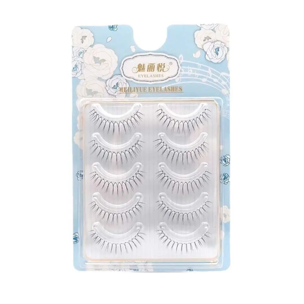New Kpop Idol Style False Eyelashes U Shape Full Strip Eye Lashes Fluffy Volume Fake Eyelashes for Girls