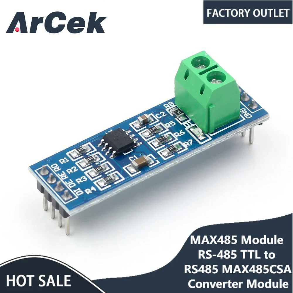 5pcs MAX485 Module  RS-485 TTL to RS485 MAX485CSA Converter Module Integrated Circuits for Arduino Microcontroller MCU