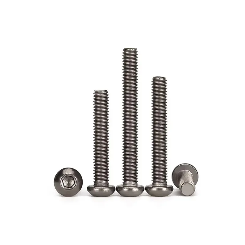 Biocompatible Titanium Bolt for Weight Reduction Solutions Hex Socket Pan Head Pure Titanium M2 M2.5 M3 M4 M5 M6