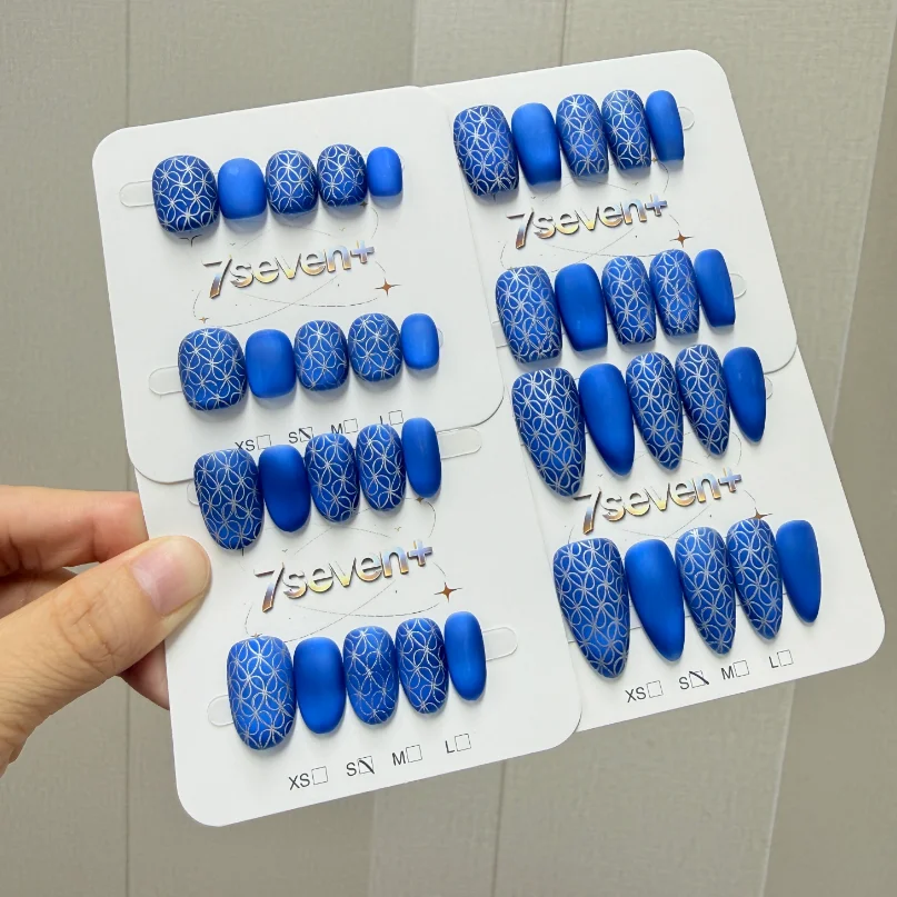 Handcrafted Multi-style Press On False Nails Random Shipment Reusable Full Cover Wearable Nail Tips For Girls DIY Manicure