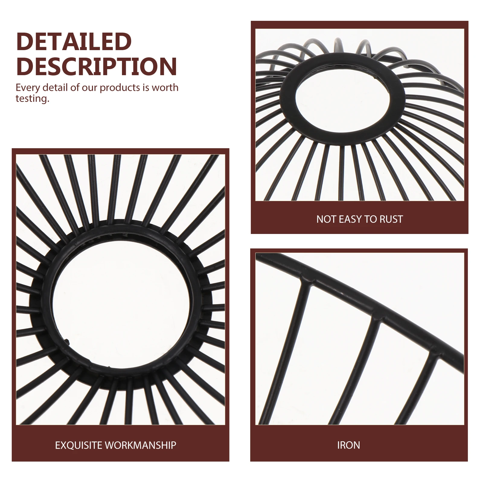 

Lotus Leaf Lampshade 3CM Hole Black Metal Retro Chandelier Cover for Wall Floor Ceiling Lamp Light Shade Home Decor
