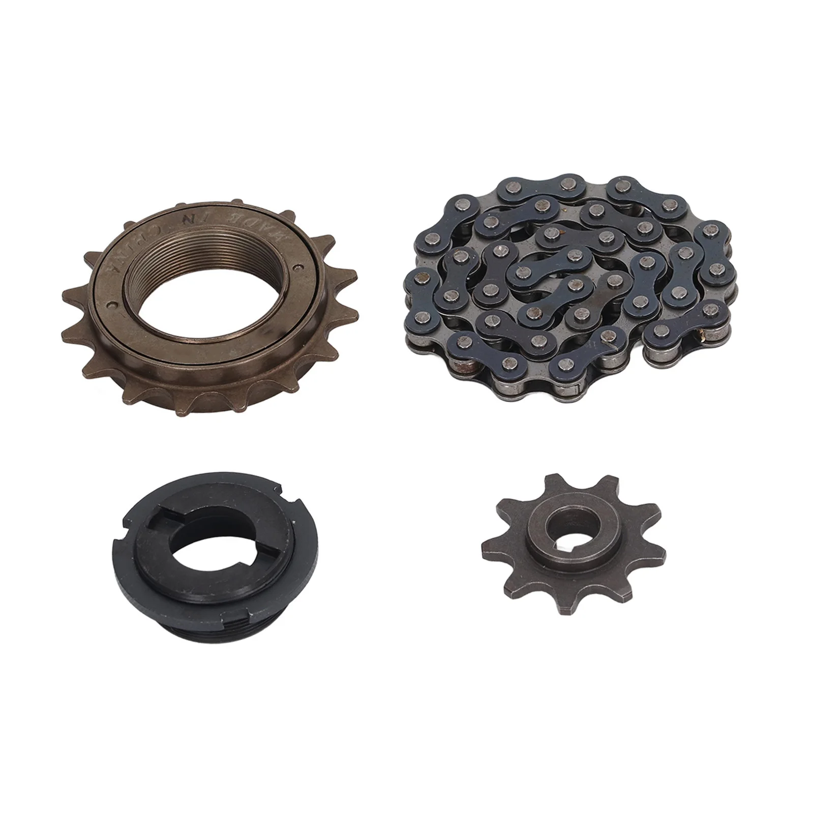معدن فولاذي 410 16 عجلة حرة 38 سلسلة ربط 9 مجموعة ضرس أسنان للدراجات الهوائية #2