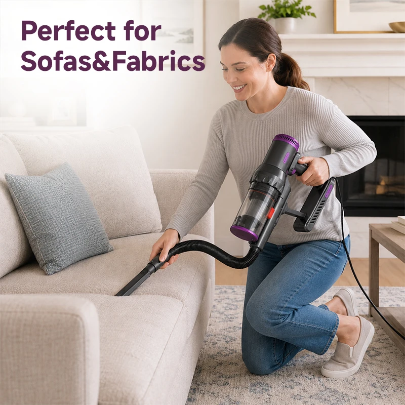 Corded Handheld Vacuum Cleaner, 14-16KPa Powerful Suction, 1.2L Large Dust Cup, Heavy-Duty for Home Car Pet Hair view 3