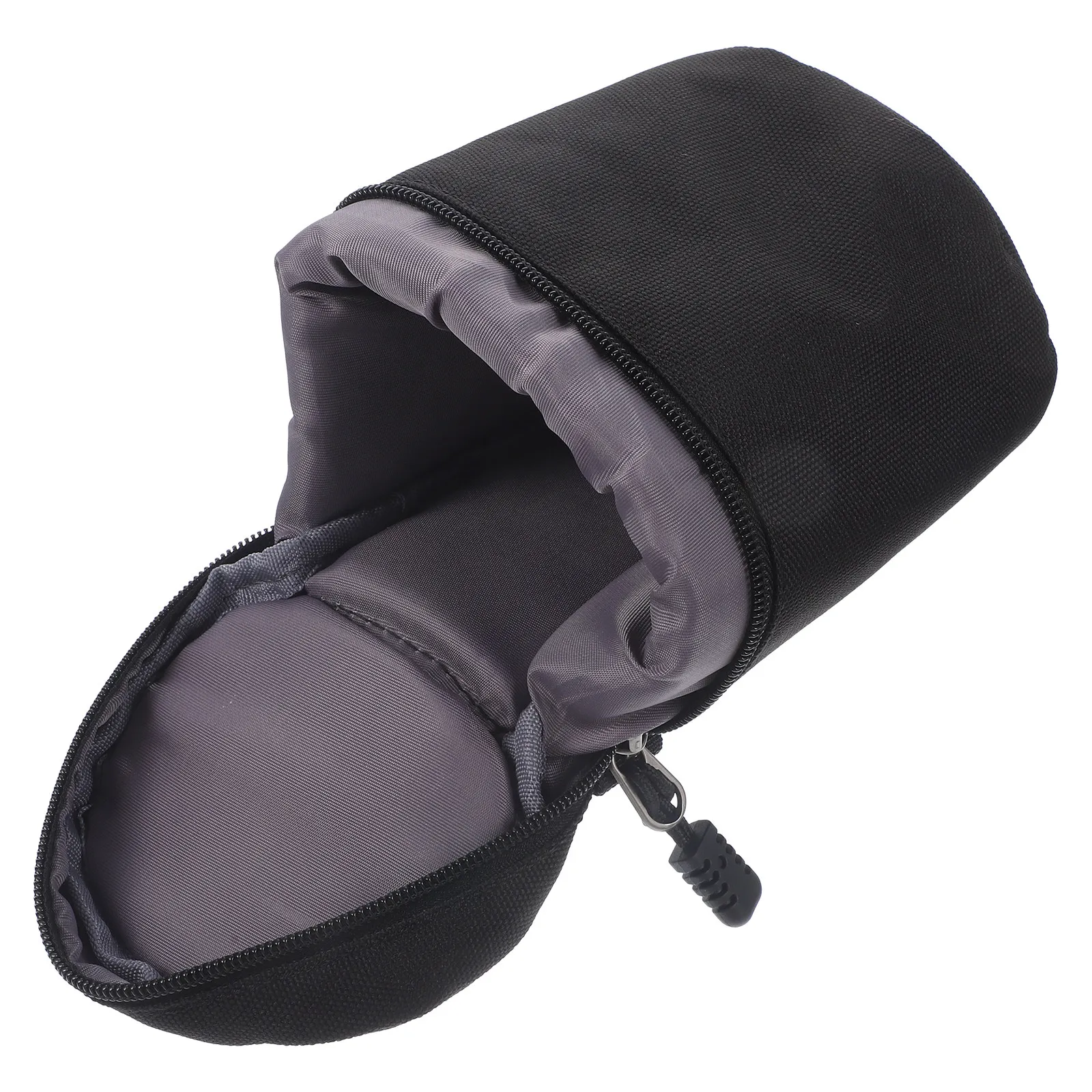 Camera Lens Bag Stylish Lightweight PU Material Shockproof Scratch Resistant Portable Camera Lens Storage Case