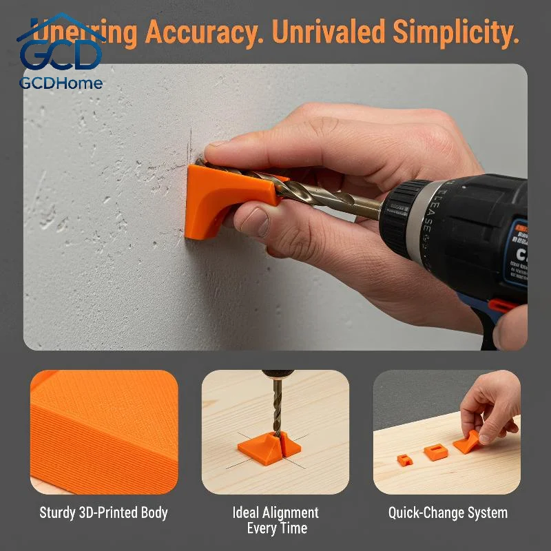 3 Pcs Durable Drill Angle Guide Accurate Positioning Anti-Slip for Professional Woodworking Handyman Home Repair Tasks