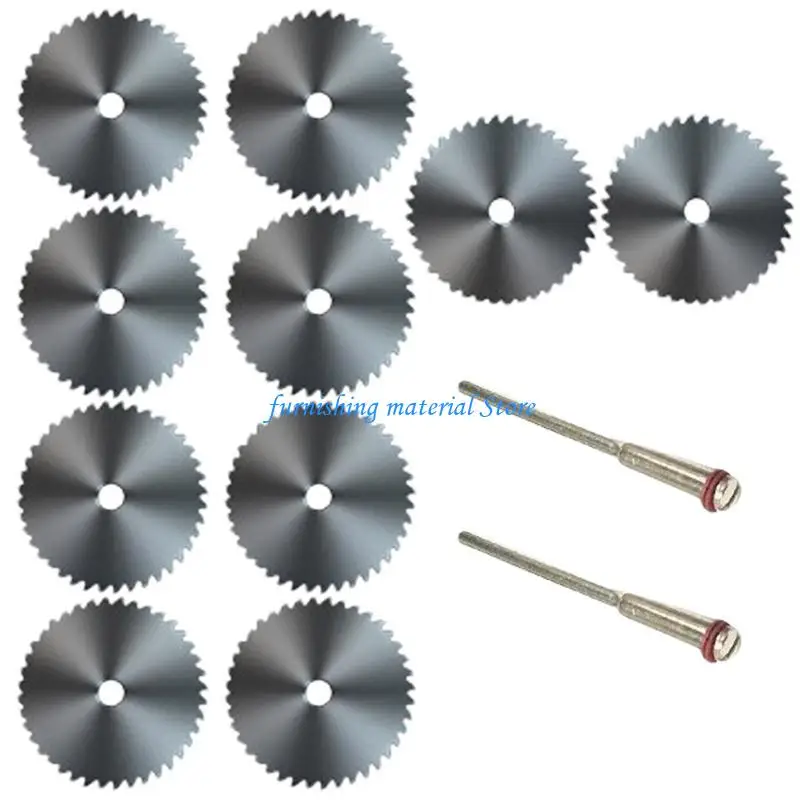 

Y5GD Stainless Steel Miniature Circular Handsaw Disc Set for Metal and Electric Grinding Cutting with Mandrel Included