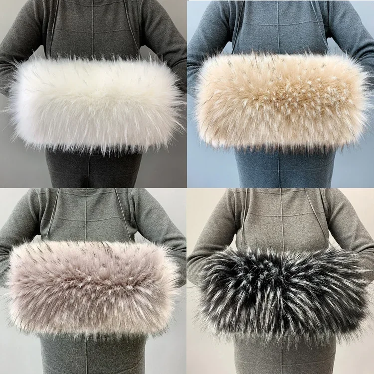 New Soft Faux Fur Hand Warmer Thicken Mittens Hand Muff Anti-Freeze Muff Fluffy Hand Warmer for Women