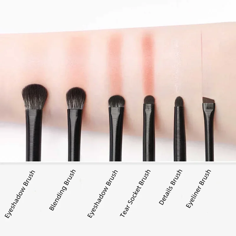 5/6pcs Eye Makeup Brushes Set Eyeshadow Brush Eyebrow Contour Eyeliner Brush Women Eyes Cosmetic Blending Detail Make Up Tools