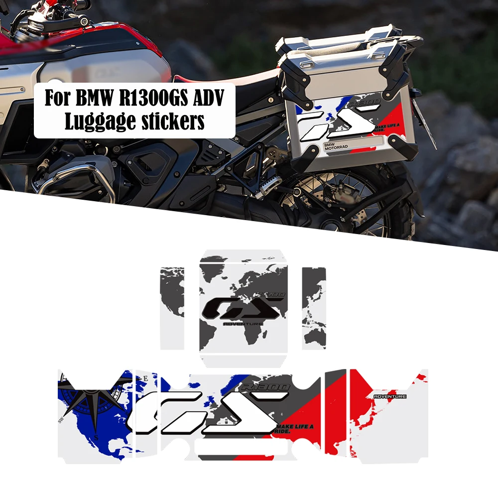 

New For BMW R1300GS R 1300 GS R1300 GS ADV GSA Adventure Rallye Luggage carrier Trunk Luggage Panniers Aluminium Cases Stickers