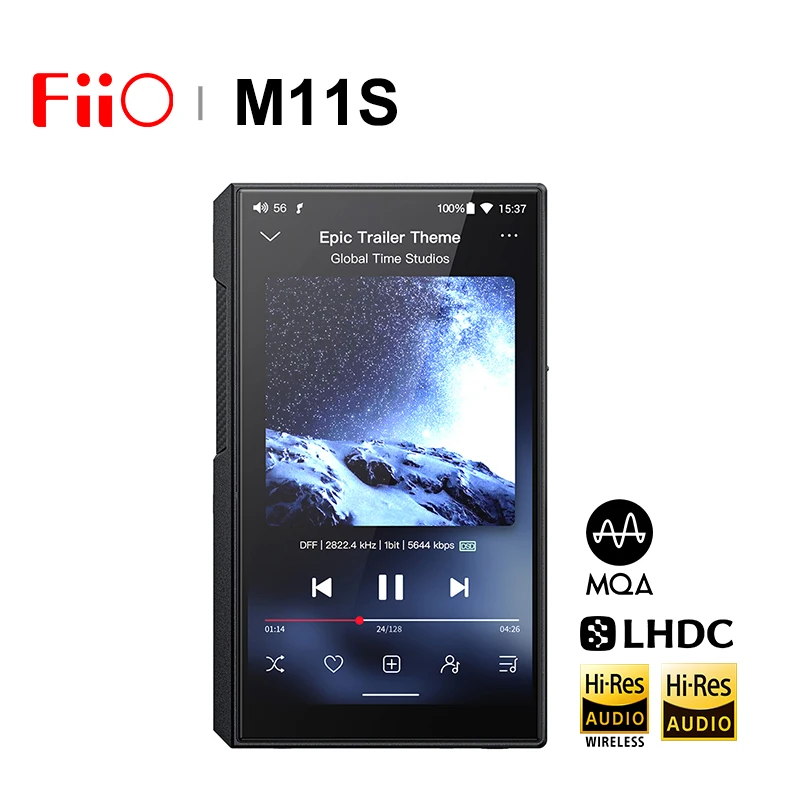 FiiO M11S Hi-Res HIFI Portable Music MP3 Player Android 10 Bluetooth 5.0 LDAC APTX USB DAC  Dual ES9038Q2M DSD PO BAL LO Output