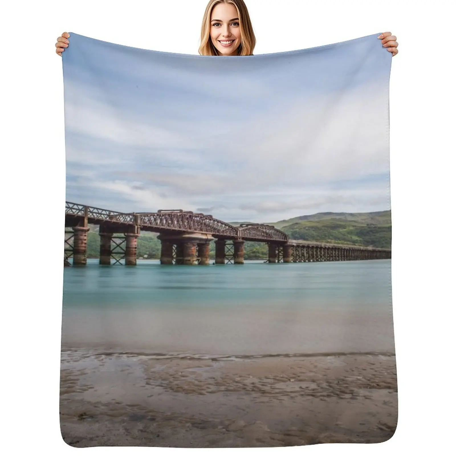 Barmouth Bridge Throw Blanket Versatile Cozy Throw Blanket for All Occasions