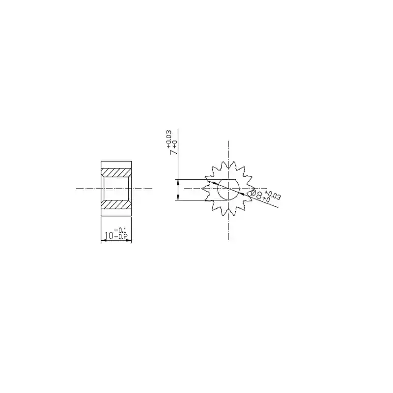 Bild 5: 10 Stück 14 Zähne D Teile DIY MODELL 1M 14T D-Loch 8MM Metall Motor Getriebe