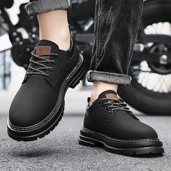 Autumn New Original Man Sneakers High Quality Retro Motorcycle Shoes Rubber Wear Resistant Comfortable Thick Soled Sports Shoes