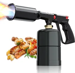 Kitchen Cooking Grill Gun Propane Handheld Torch Charcoal Torch Lighter Charcoal Burning Tool Flamethrower for BBQ Searing Steak