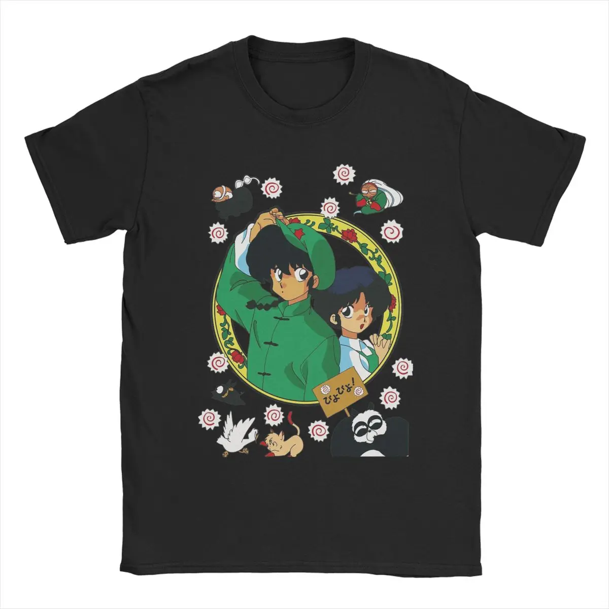 Men T-Shirt Ranma Akane Novelty Cotton Tee Shirt Short Sleeve Japanese Anime T Shirt Crew Neck Clothes New Arrival