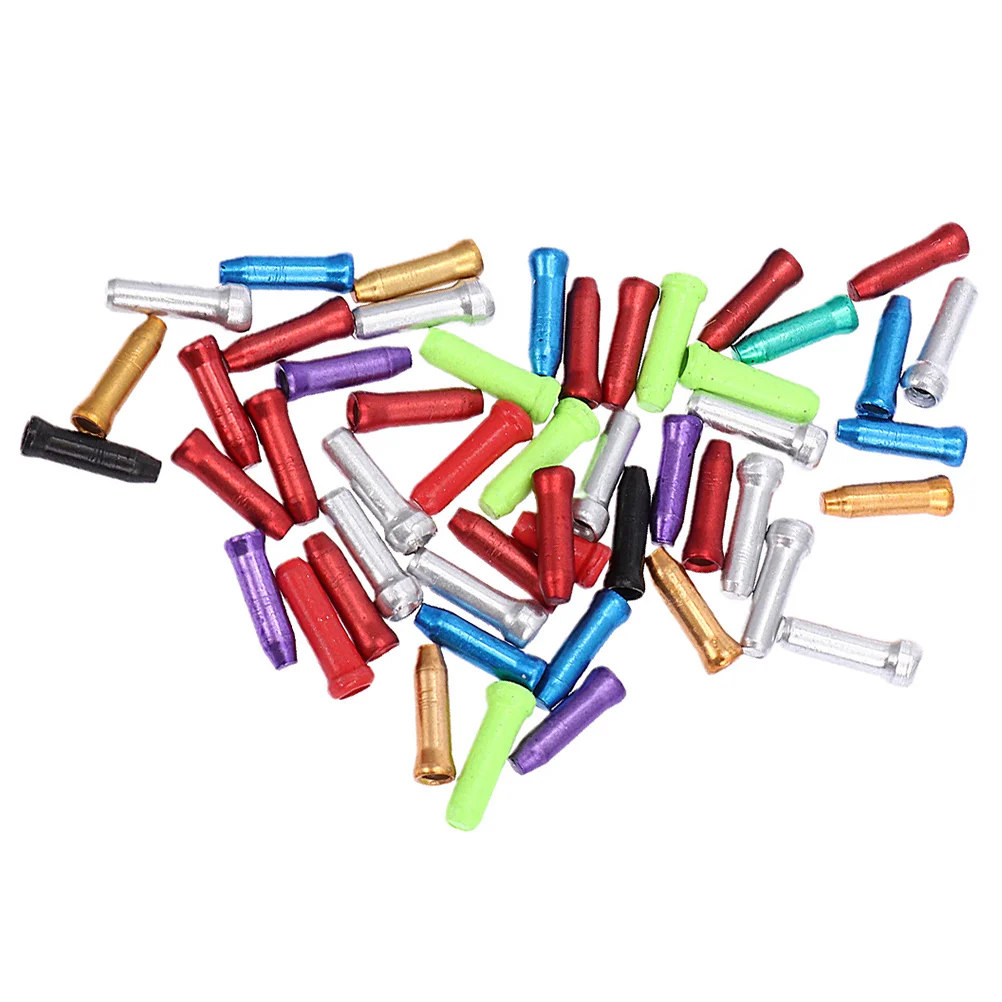 

100pcs Bicycle End Caps Brake Wire Protectors Aluminum Alloy Durable Rustproof Wire Terminal Accessories For Bike Cable