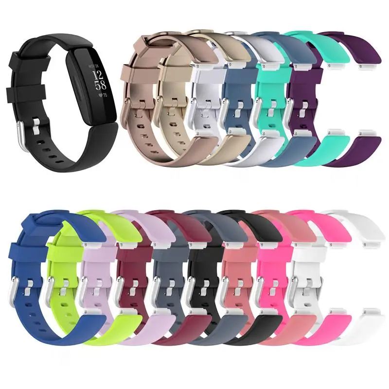 Rubber Strap For Fitbit Inspire 2 Smart Watch Waterproof Wrist Bracelet For Fitbit Ace 3 Band Replacment Wristband Small Large