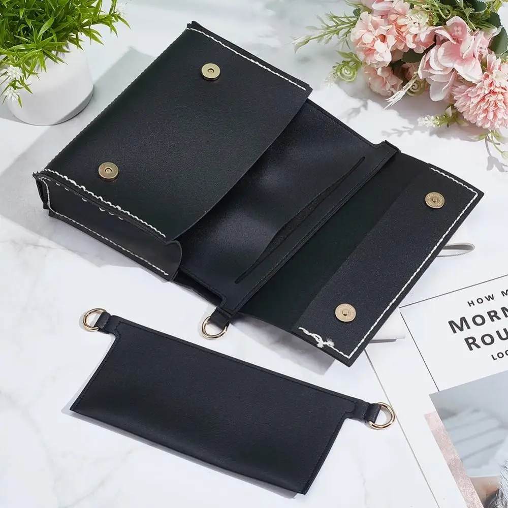 New PU Wallet Insert for Chain Strap Soft with D Rings Purse Insert Organizer Wallet Conversion Kit Women