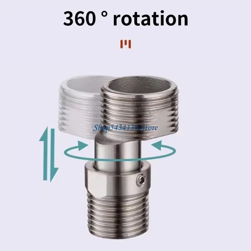

H7ED Набор из 2 прочных соединителей для душевых кронштейнов из нержавеющей стали, поворотный на 360 градусов аксессуар для и