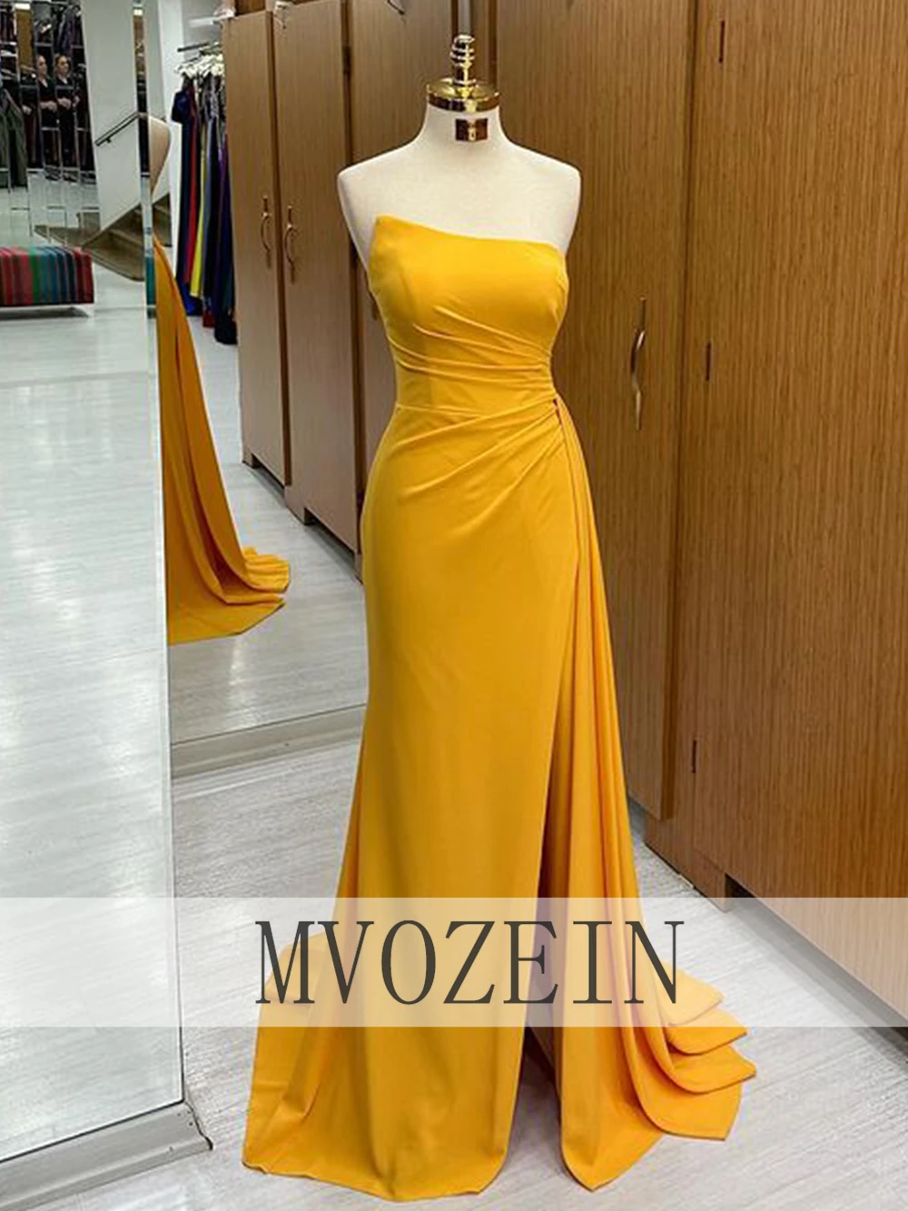 MVOZEIN Trägerlose Ballkleider – Elegant Satin Evening Gown Split Bewertung und Preis