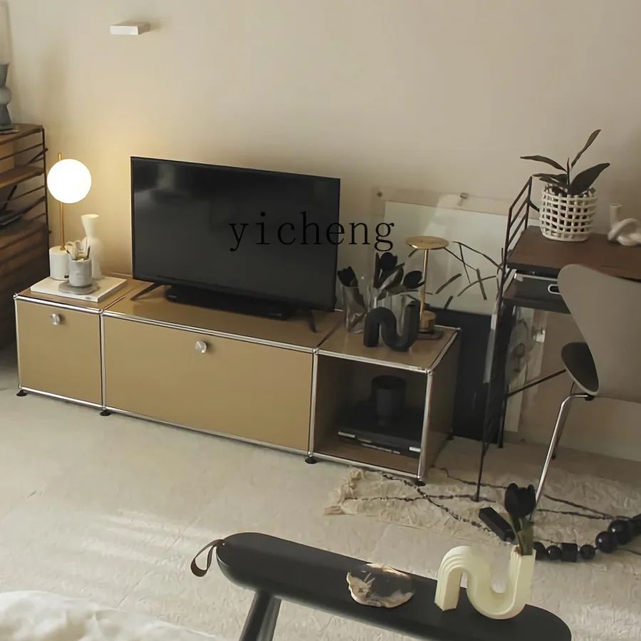a7 Mid-Ancient Us Module Cabinet Stainless Steel TV Cabinet Modern Minimalist Locker