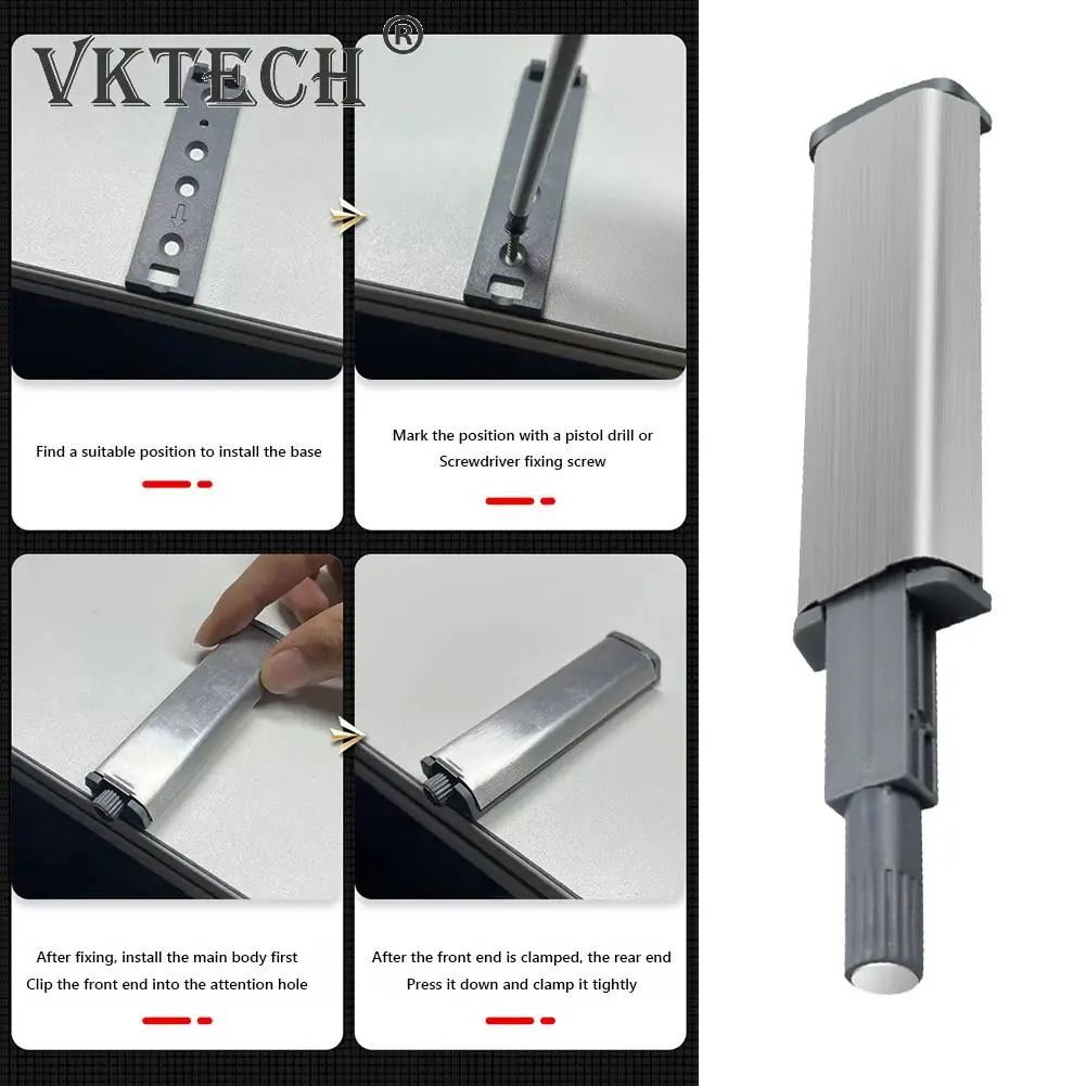 10pcs Door Stopper Cabinet Catches Stainless Steel Push To Open Touch Damper Buffers Soft Quiet Closer Magnetic Hardware Drawers