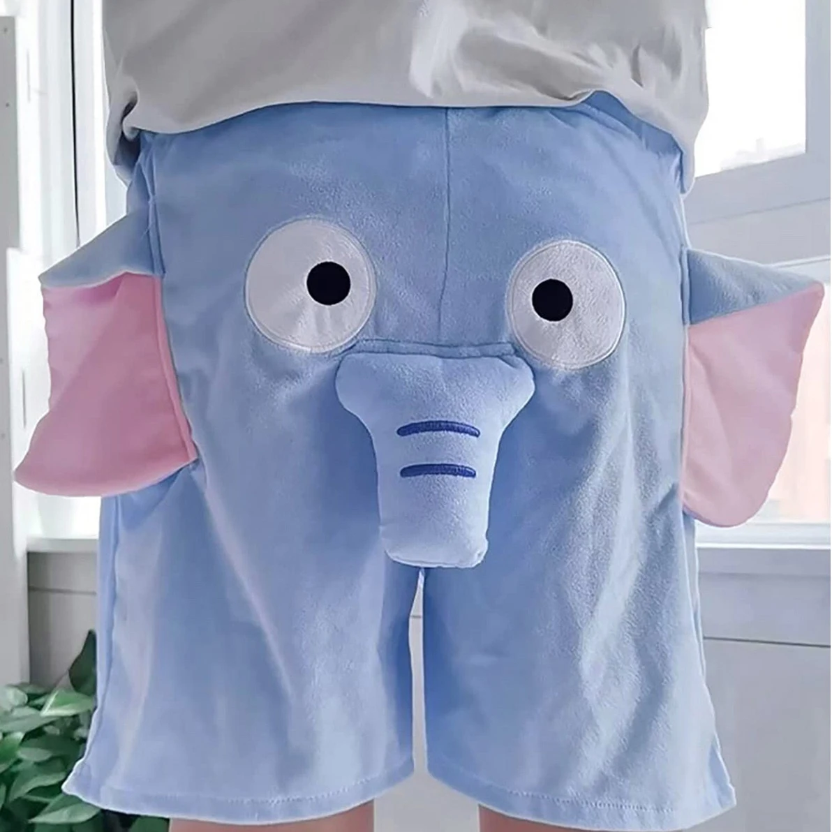 Men Elephant Boxer Shorts Fun Novelty Humorous Shorts Underwear Animal Theme Boxers Shorts Gifts For Men Elastic Loose Shorts