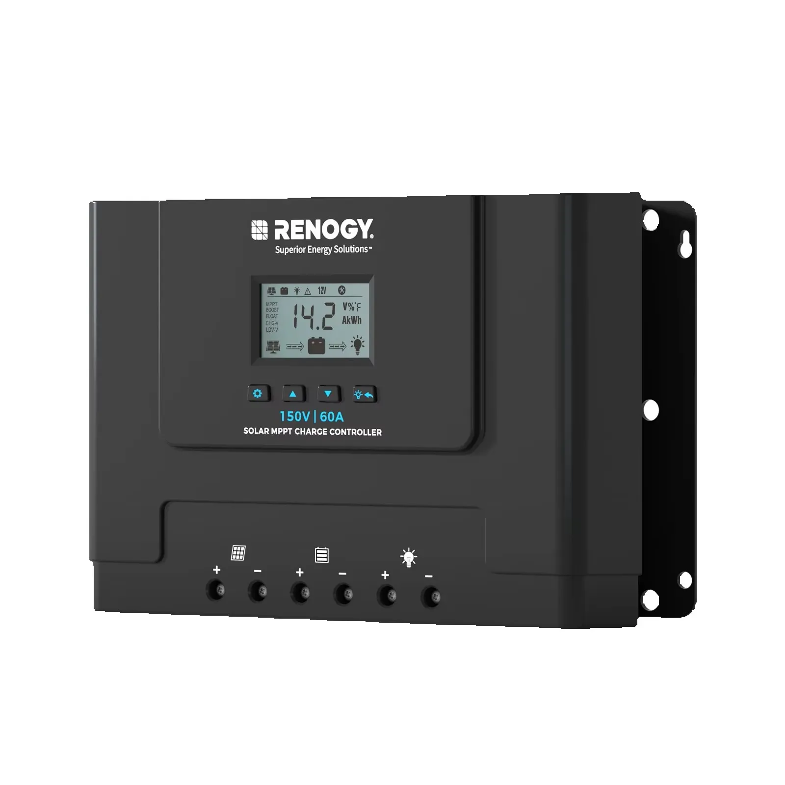 

Renogy 60A MPPT Solar Charge Controller 12V/24V/36V/48V Auto, 150V Maximum Solar Input, Compatible with Lithium AGM Gel Battery