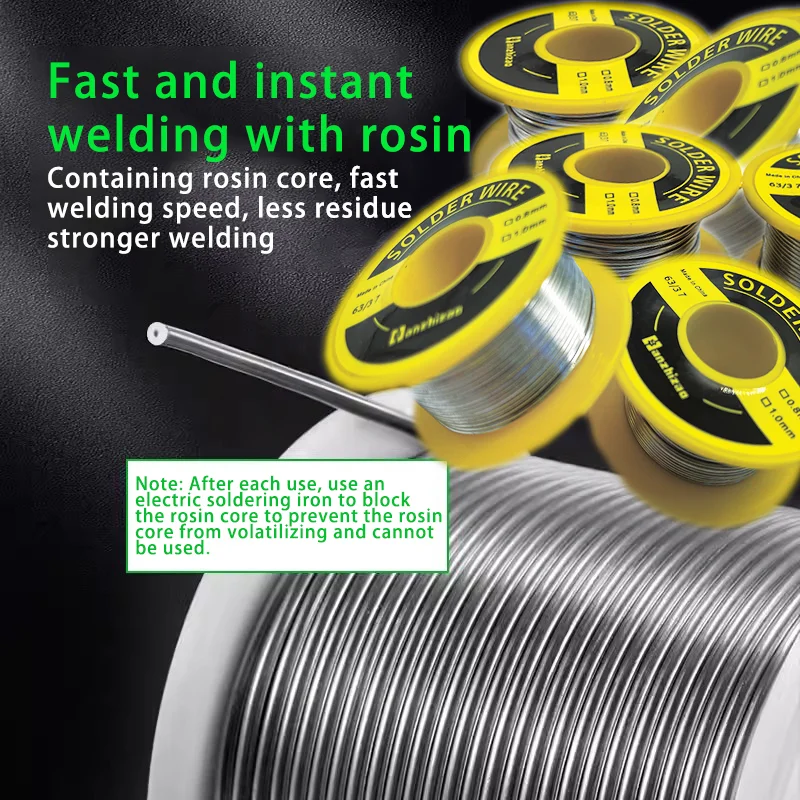HA 0.8mm Rosin Core Solder Wire 50g Pack for Special Welding Materials for Electronic Maintenance, Tin Wire Roll