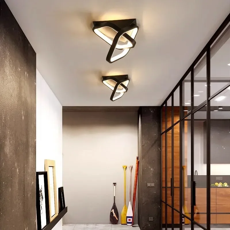 Luz de teto de cristal moderna, Forma quadrada montada, Luz de teto LED Slim, Luz Criativa Nórdica para Decoração Doméstica