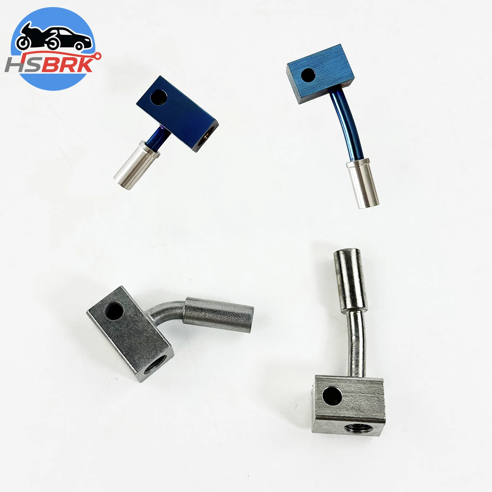 

Blue/Silver M10*1.0mm Hydraulic Brake Hose Fitting Connector 3-Hole Split Type Double Way Adapter for Motorcycle Car Racing