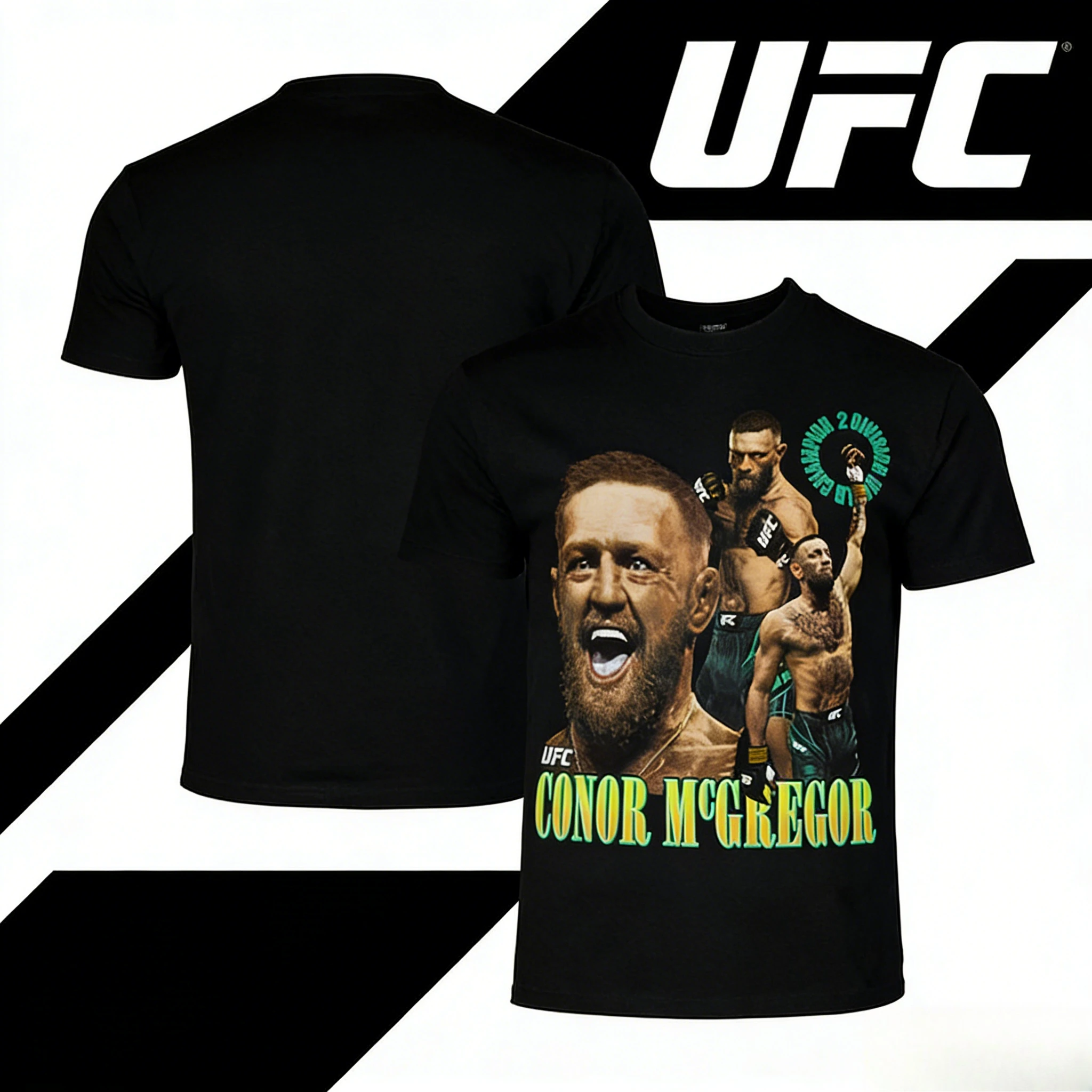 

UFC Conor McGregor Theme 2026, летняя свободная модная повседневная футболка из 100% чистого хлопка с принтом, подходит для мужчин и женщин