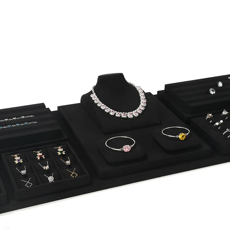 High end jewelry display props, light luxury necklaces, rings, earrings, jewelry store counter display jewelry display rack