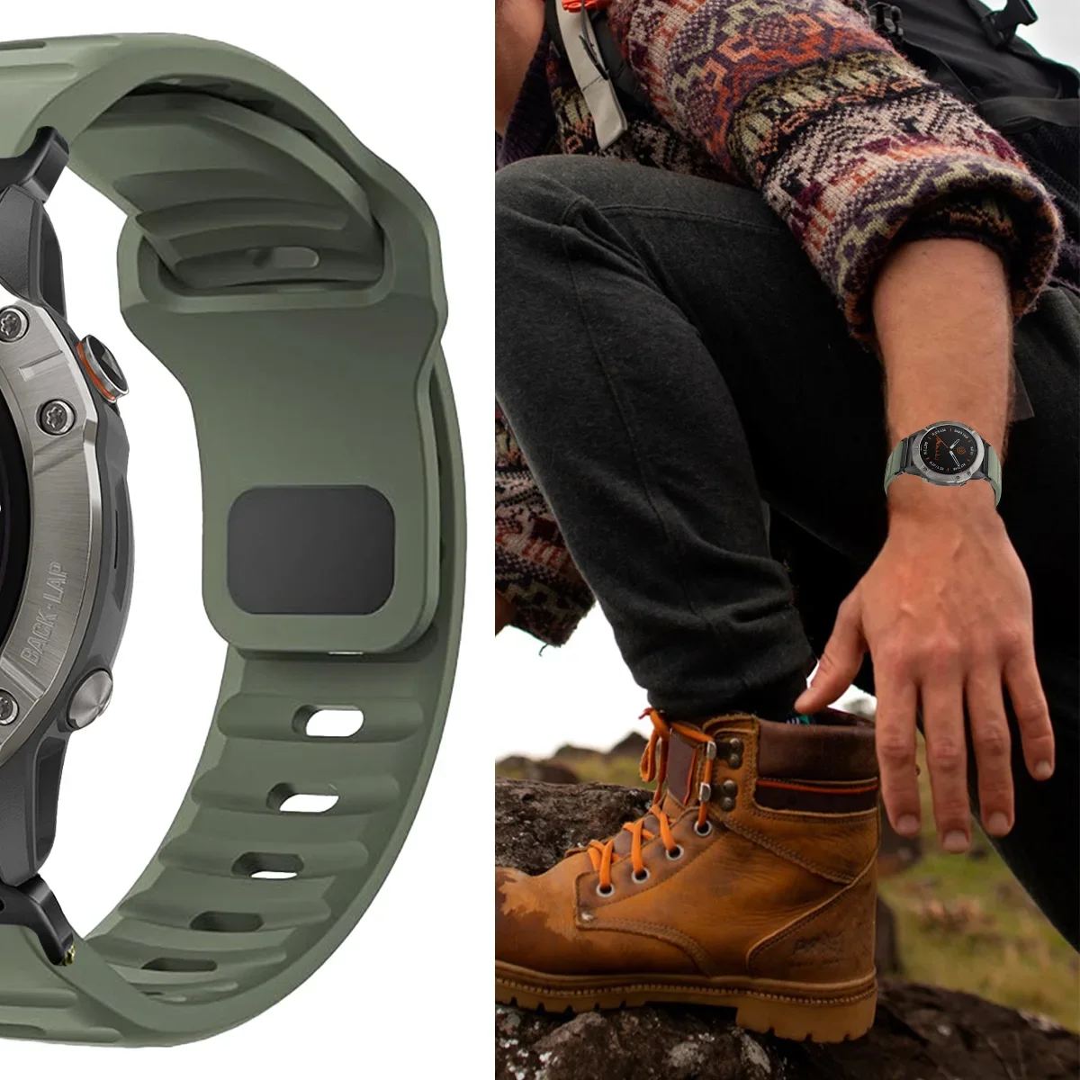 22mm 26mm QuickFit Silicone strap For Garmin Fenix 8 E 7 7X 6X Pro 5XPlus Epix Pro Gen 2 47mm 51mm/Enduro 3 No Gaps Watchband