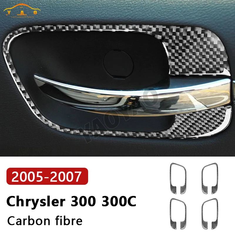 

Car Accessories For Chrysler 300 300C 2005 2006 2007 Carbon Fiber Car Inner Door Handle Bowl Cover Trim Decal Sticker