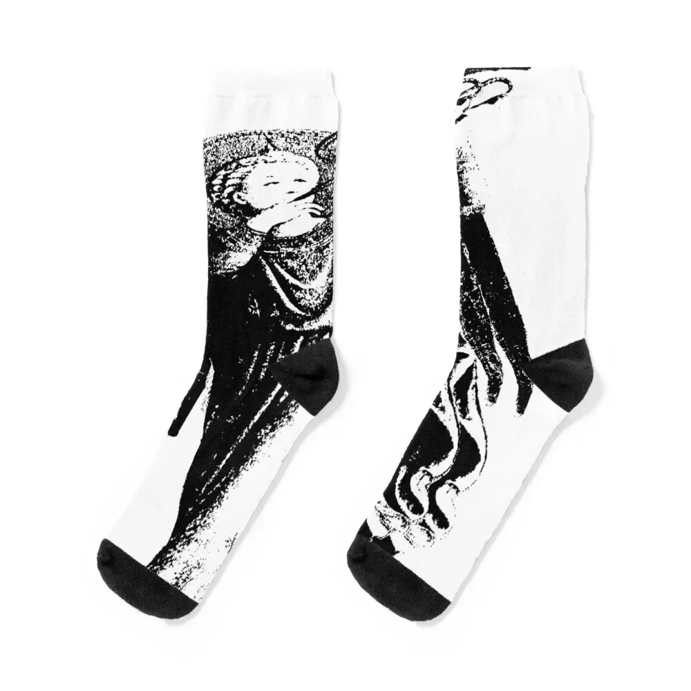 

Angel with Trombone Socks Hiking boots cool warm winter Antiskid soccer Socks Girl Men's