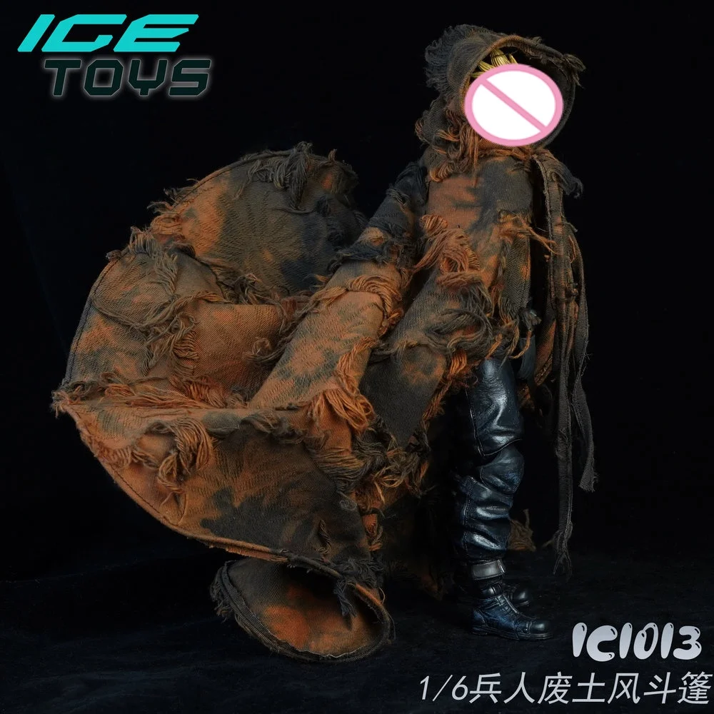 ICE TOYS ic1013 Männlicher Soldat im Maßstab 1:6, hübscher Wasteland-Stil, Kapuzenumhang mit Drahtform, 12-Zoll-Actionfigur-Körpermodell