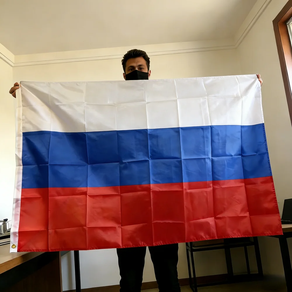 Russia Flag 150x90cm Large 3x5 FT Russian National Flag Polyester Double Stitched Outdoor Indoor Decoration