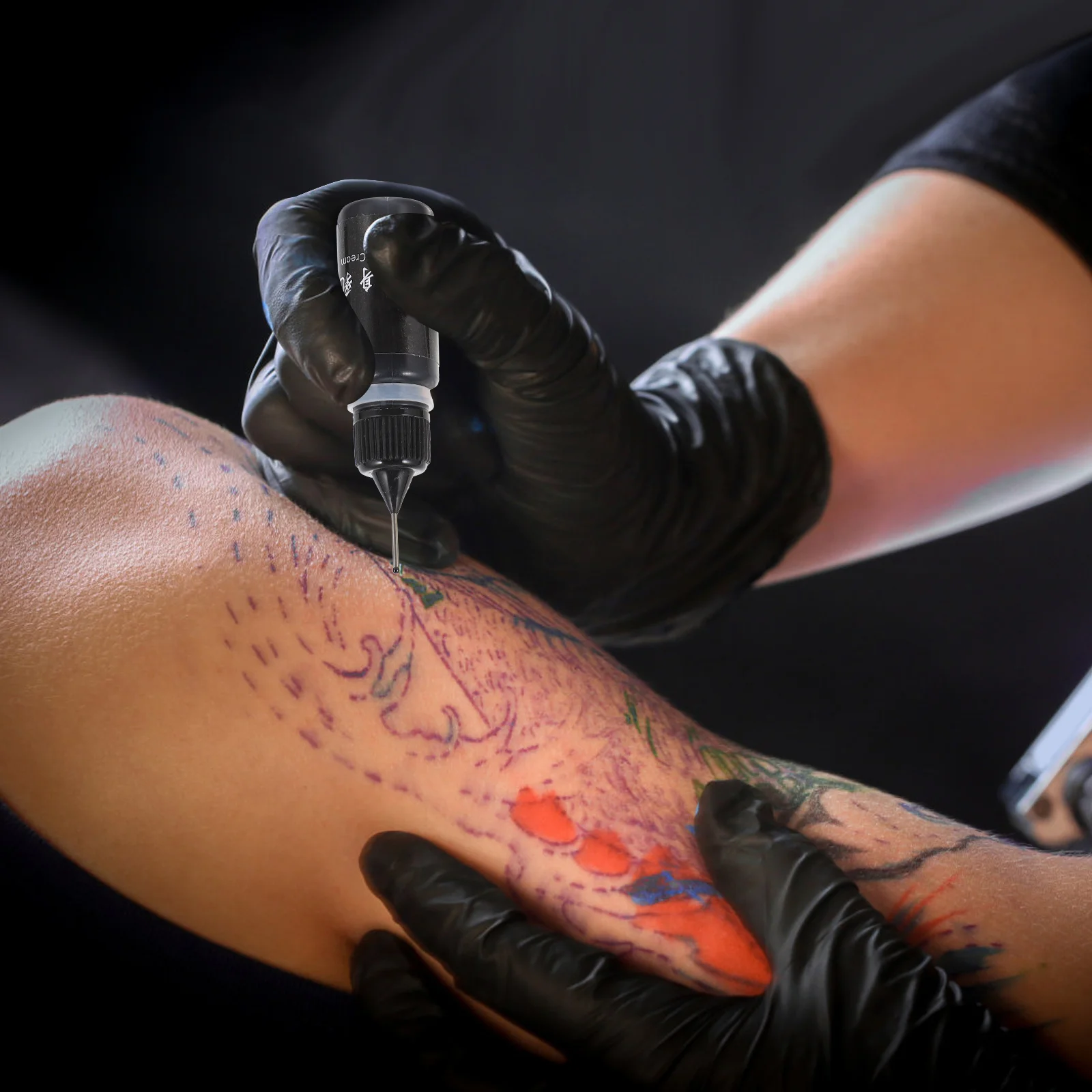 

5 Bottles Temporary Tattoos Ink Safe Fruity Gel Simulation Natural DIY Supplies Salon Body Art Accessories