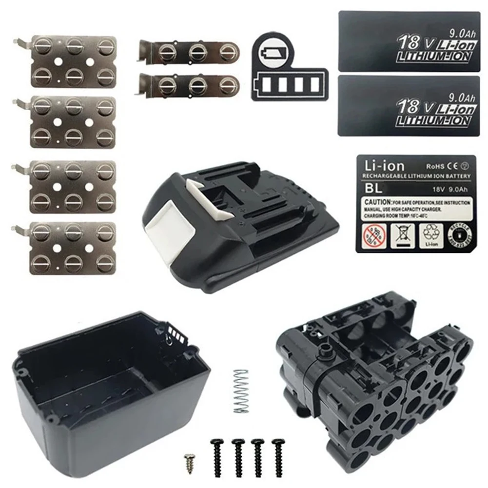 BL1890B Lithium Battery Box 15 * 18650 Suitable for Makita 18V Lithium ion Battery Pack Charge Indicator Replacement Parts