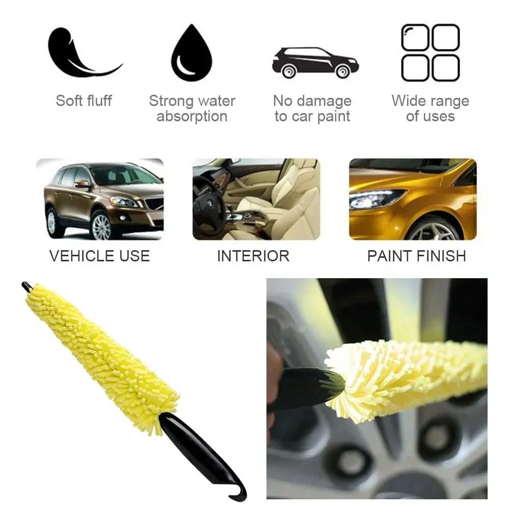 Car wheel sponge brush, high-quality tire rim cleaning tool, easy to clean tire gloss wheel cleaning brush